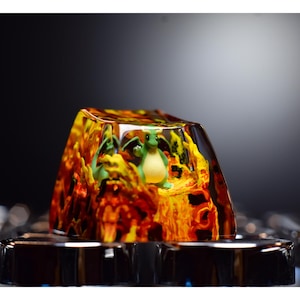 Shiny Dragon nite Resin Keycap ,anime keycap, custom keycap , artisan keycap, birthday gift, gift for him, cute gift for her, esc keycap