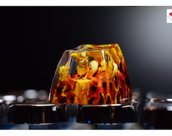 Tecla de resina Grow.lithe, tecla de anime, tecla personalizada, tecla artesanal, regalo de cumpleaños, regalo para él, regalo lindo para ella, tecla de resina esc