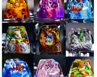 Aangepast karakter keycap, hars keycap ambachtelijk, anime keycap, verjaardagscadeau, cadeau voor hem, vaderdagcadeau, personalisatiecadeau voor haar