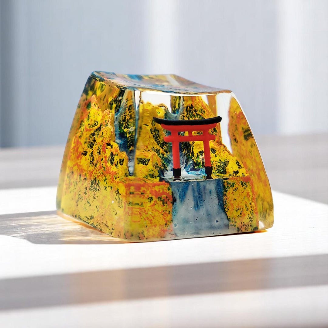 Autumn Torii Gate Keycap, Sun Goddess Shrine Keycap, Japanese Keycap ...