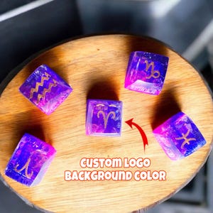 Custom Zodiac Logo Resin Keycap | Personalized Keycap with Team, Brand, or Horoscope logo, gift for him, birthday gift, gifts for partners