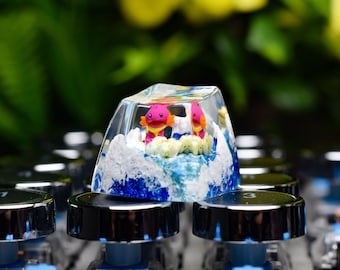 Shiny Mud.kip Resin Keycap anime custom keycap artisan, birthday gift for him, cute gift, keycap poke mon gift for her, valentines gift
