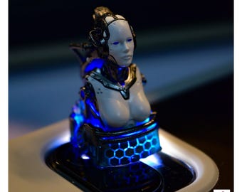 Tecla de robot mecánico, Ayudante Terran de StarCraft 2, tecla personalizada, tecla ESC, tecla de resina, regalo para él, regalos personalizados, tecla de robot