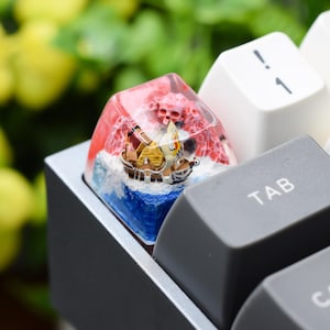 Merry keycap, One Pi.ece Resin Keycap, anime keycap, custom keycap, ambachtelijke keycap, verjaardagscadeau, cadeau voor hem, cadeau voor haar