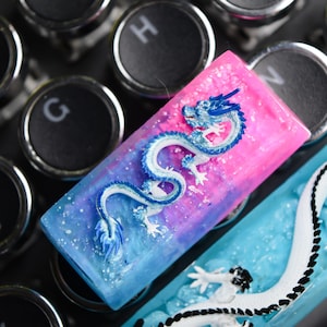 Artisan Dragon Keycap, capuchon de touche en résine, capuchon de touche Entrée, capuchon de touche Shift, capuchon de touche de retour arrière, capuchons de touche anime, capuchon de touche de jeu, cadeau personnalisé de capuchon de touche japonais