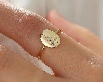 unique gift idea for friend Adjustable ring heart ring christmas gift for woman pressed flower ring