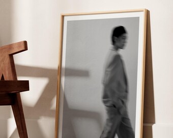 Abstract Black and White Woman Original Art : Ready to hang print