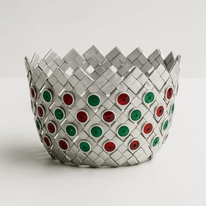 Handwoven Recycled Milk Carton Basket