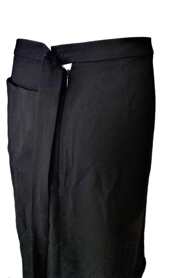 Agnes b. Paris Black Skirt w/Tie Waist & Front Bo… - image 9
