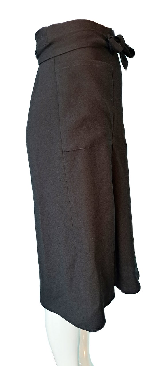 Agnes b. Paris Black Skirt w/Tie Waist & Front Bo… - image 10