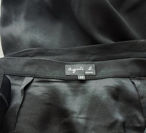 Agnes b. Paris Black Skirt w/Tie Waist & Front Bo… - image 6