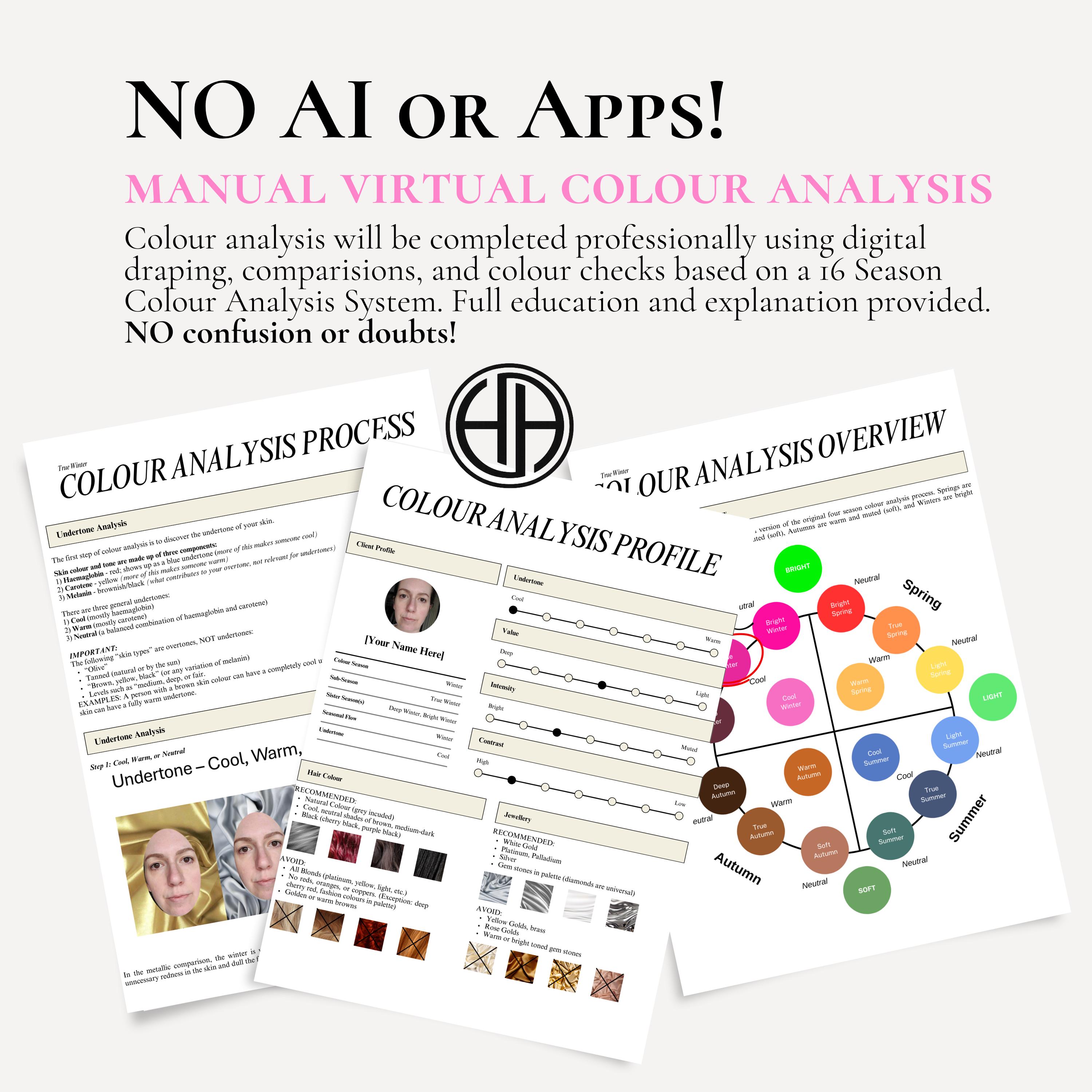 Virtual Colour Box Virtual Colour Analysis - 16 Season Colour Palette System - Etsy