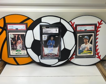 Displaystandaard voor sportkaarten – past op PSA- en CGC-platen – muur- of bureaumontage – honkbal, voetbal, basketbal