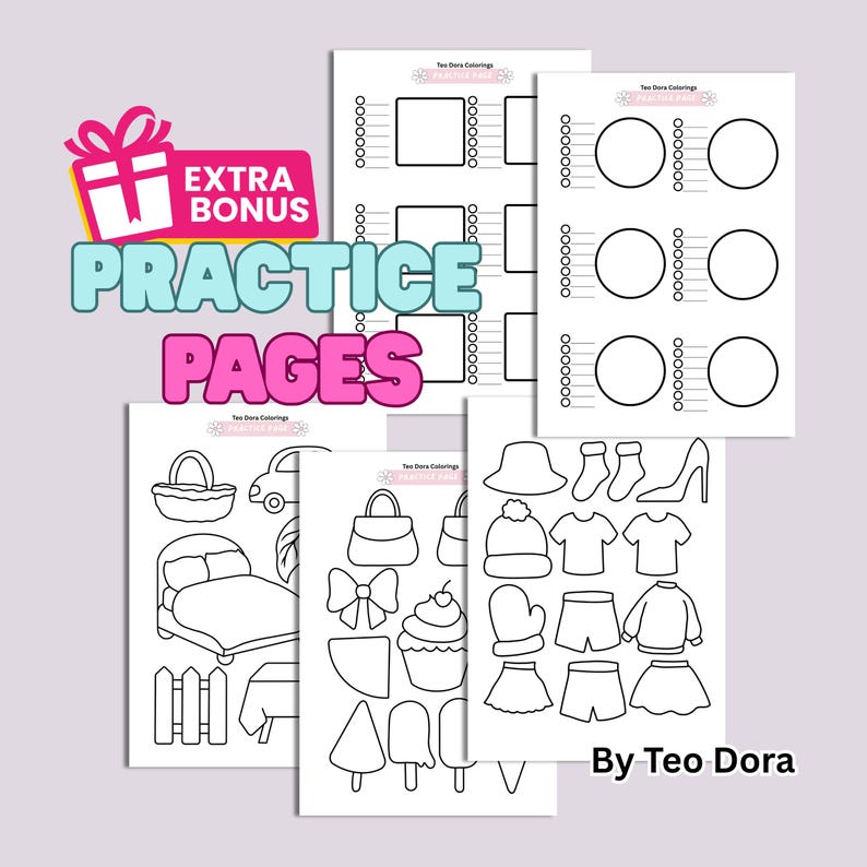 Drawing Patterns Template.pdf How to Draw and Color Patterns Printable PDF | 61 Pattern Designs With ...
