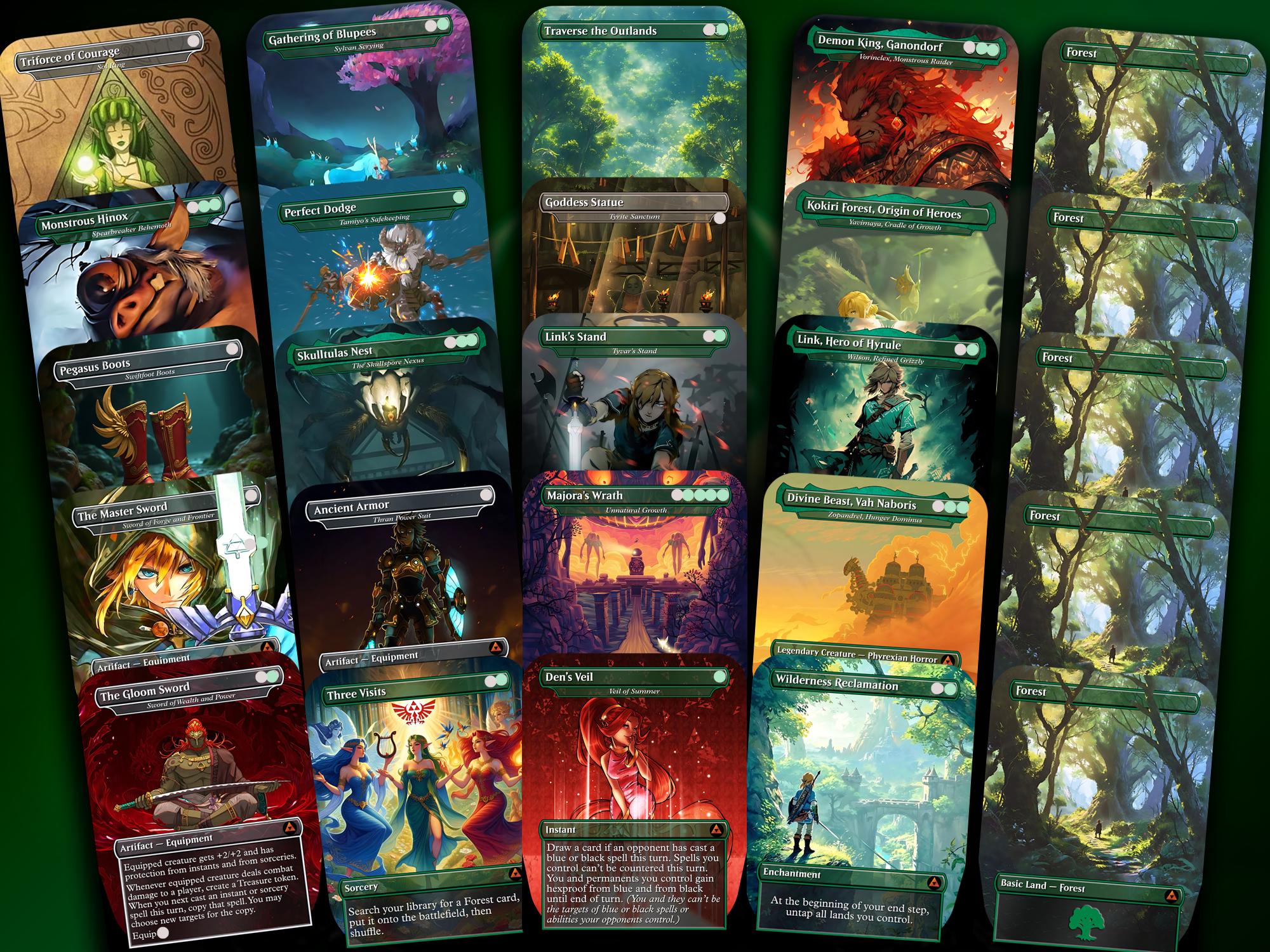 Ultimate Zelda MTG Commander Link & Triforce EDH Proxy Deck - Etsy Ultimate Zelda MTG Commander Link & Triforce EDH Proxy Deck - Etsy