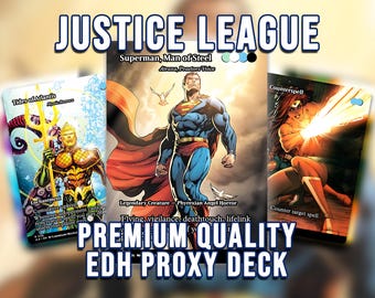 Superhero-Inspired Atraxa Commander Proxy Deck | Superfriends Planeswalker Control | 100-Card EDH | Custom Comic-Style Proxy Cards