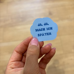 Ja, Ja mach ich später Papiersticker - 5er Pack