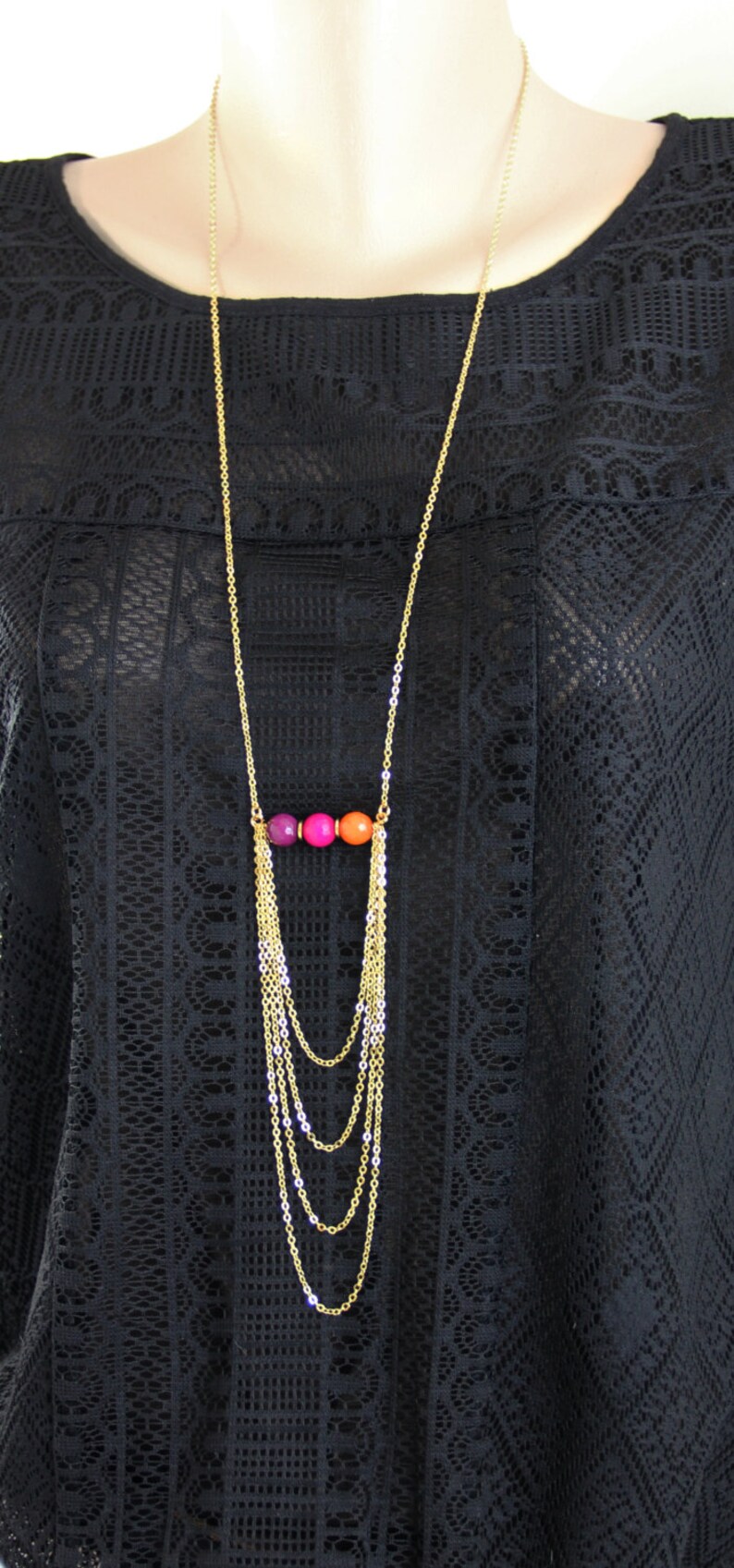 Sunset on the Water Tangerine Orange Hot Pink Fuchsia Purple Etsy