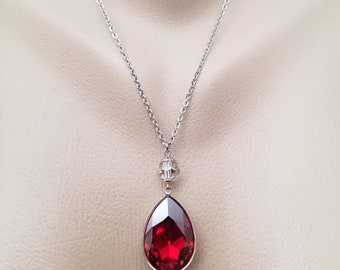 CLEARANCE - Golden Center - Champagne Swarovski Crystal Pendant 16kt Gold Plated Chain Long Necklace Gold Crystal Pendant Necklace