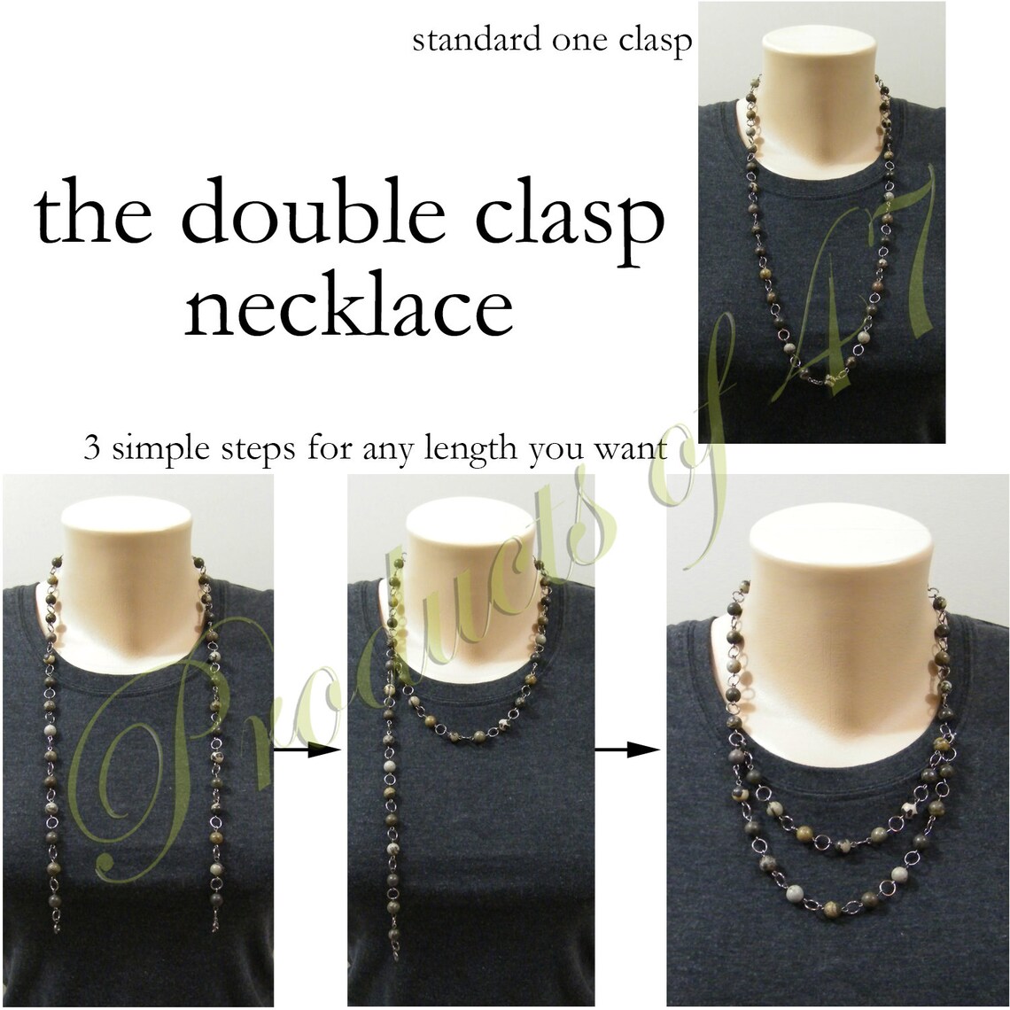 Day Dreams Long Dreamy Beaded Adjustable Necklace Blue Green Etsy