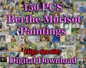 French Oil Painting, Feminine Painting, Berthe Morisot, French Oil Painting by Berthe Morisot - Feminine Artwork