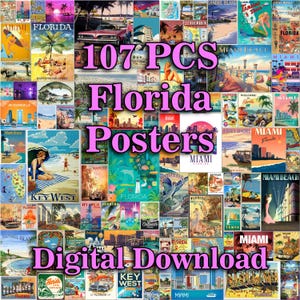 Florida poster, Miami poster, Jacksonville poster, Miami print, Miami Art, Miami Wall Art, Orlando poster, Key West poster, Miami Beach print