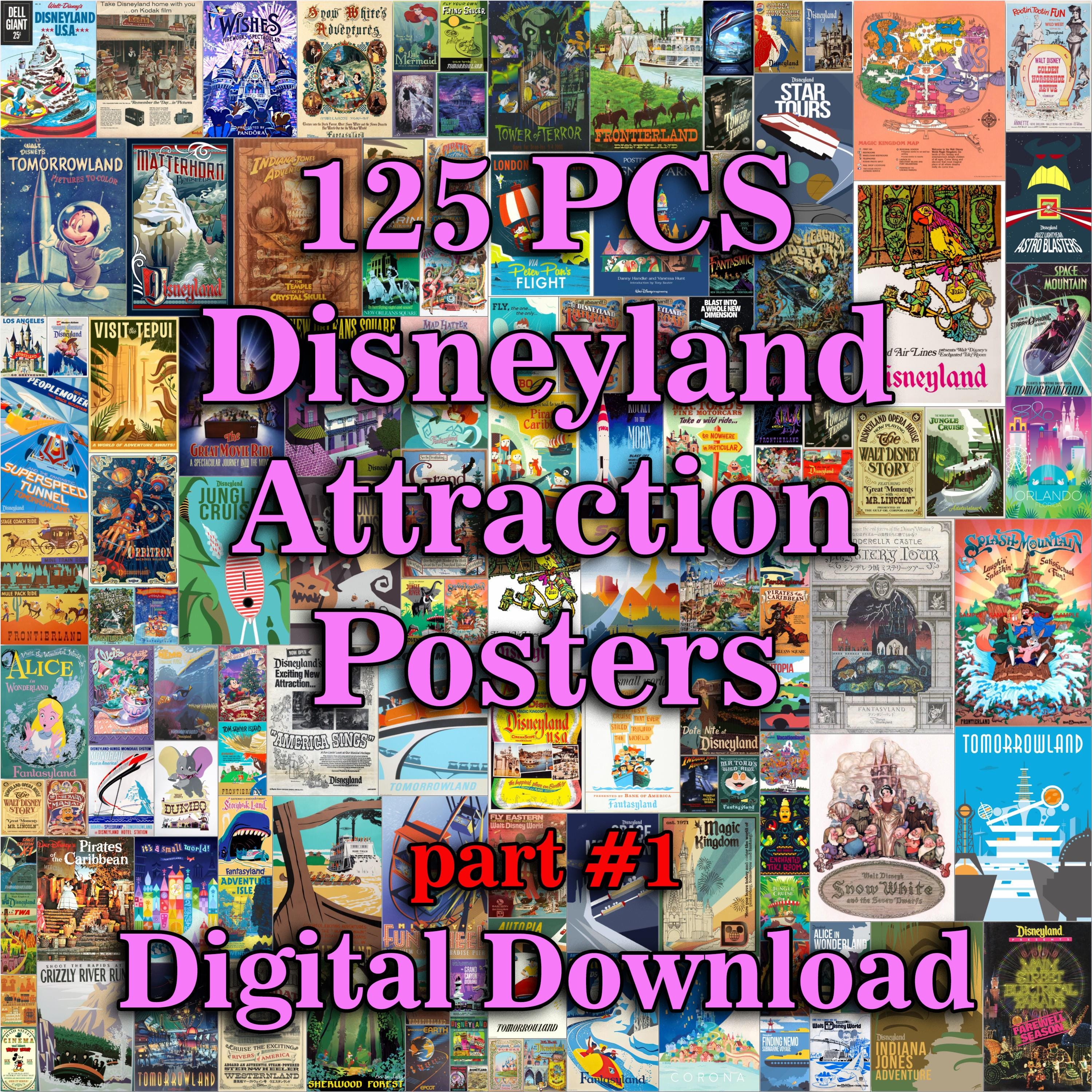 Finding Nemo, Mad Tea Party, Frontierland, Fantasmic, Fantasyland Poster, Finding Nemo poster, Red Car Trolley, It's a Small World