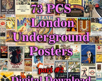 London Underground, London Underground Poster, London Underground Art, London Transport Art, London Underground Sign, Poster Underground
