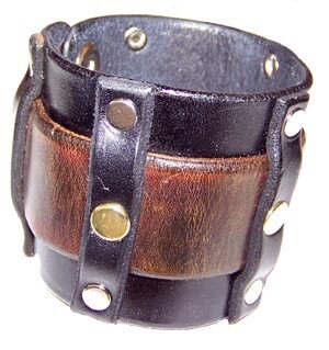 Item 103109 Bold Belted Leather Wrist Cuff Bracelet Wristband | Etsy