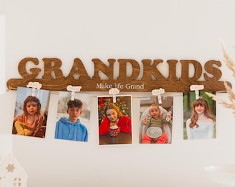 Kleinkinderen maken het leven prachtig - Fotohouder op maat - Kerstcadeau voor oma - Cadeau voor oma