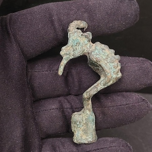Ancient Roman Bronze – Satyr Sculpted in Relief, Decorative Element (1st–3rd Century AD)