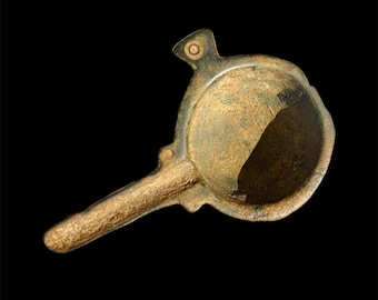 Bronze Votive Oil Lamp – Byzantine / Near Eastern (7th–10th c., ex-museum)