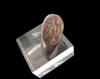 Ancient Roman silver ring – Stylized eagle – Roman Empire
