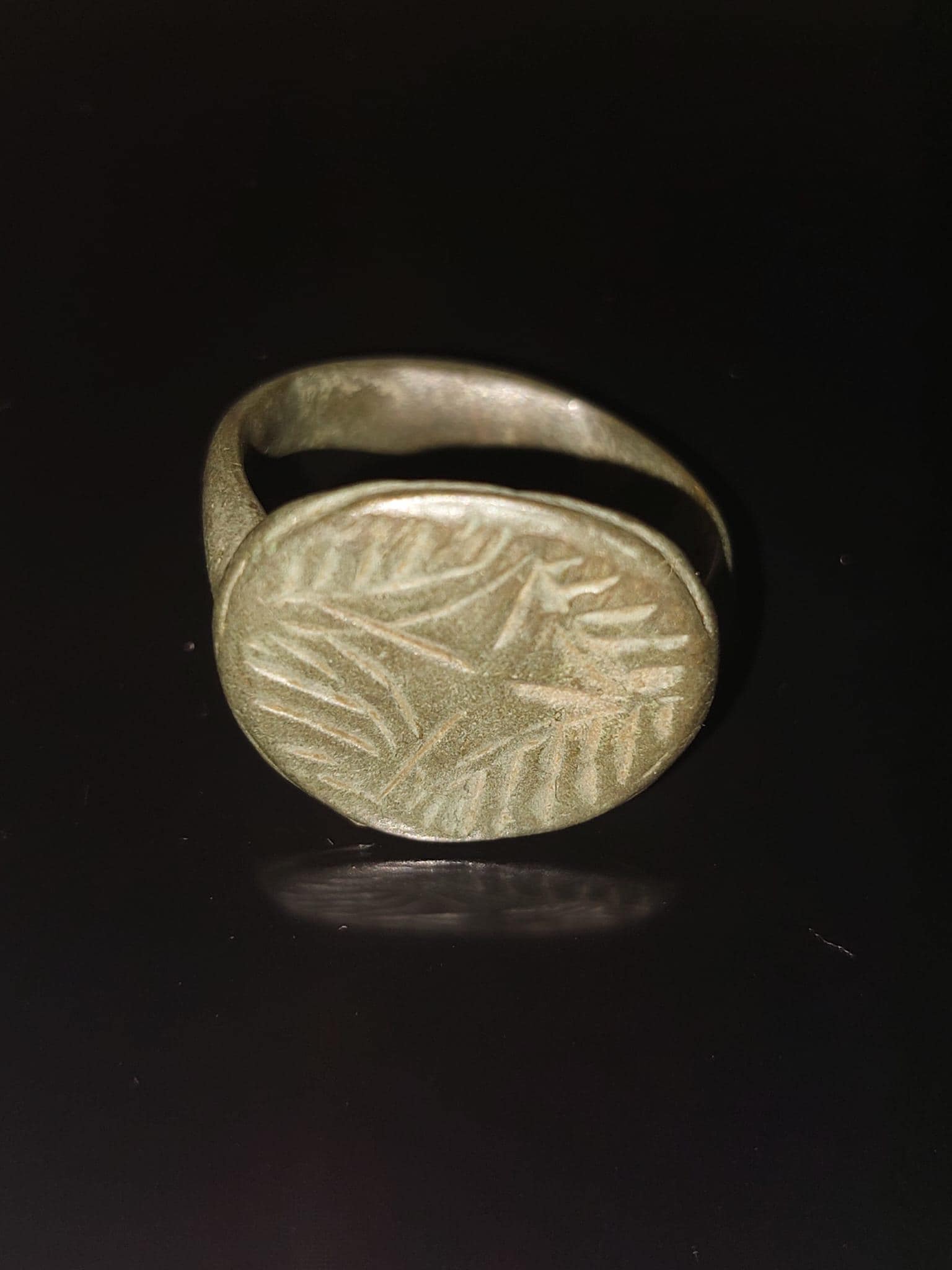 Medieval Bronze Ring – 14th-15th Century Cross Diamond Motif
