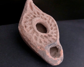 Levantine Terracotta Oil Lamp – Late Byzantine Period (6th–7th century AD) – COA included