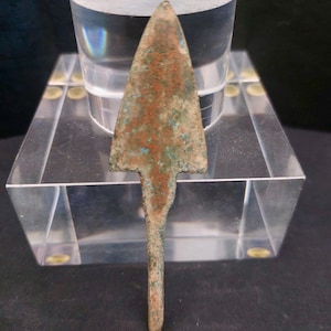 Bronze Roman Arrowhead – 8.8 cm – Genuine Ancient Artifact – Origin: Antique Arena NY