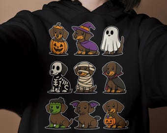 Dachshund Halloween Sweatshirt: Cozy Doxie Dog Mom Crewneck
