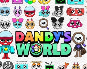 Dandy's World SVG Bundle: Roblox Characters, Gamer Birthday Party Clipart (Digital Download)