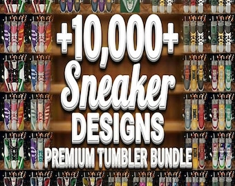 10000+ Sneaker Tumbler Wrap Designs, 20oz Skinny Sublimation PNG (Digital Download)