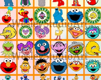 1500+ Files, Unique Designes | Street Monsters Characters Layered SVG | Elmo Svg faces | Clipart Elmo and friends | Instant Download