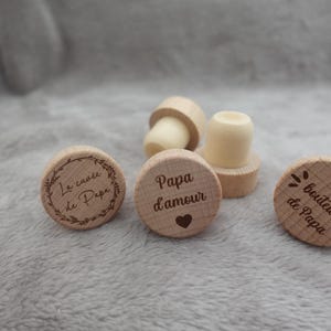 Personalisierter Weinverschluss, ideal zum Verschenken, Vatertag, Papa, Opa, Gastgeschenk, Hochzeit, Taufe, Geburtstag