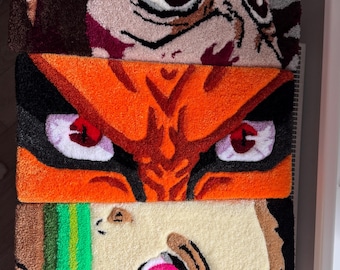 Keyboard Anime Rugs | Handmade Tufted Gamer Decor | Custom Manga fun gift
