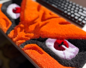 Handmade Anime Rug: Fox Spirit Eyes Gamer Decor (18.5x9.5 inch)