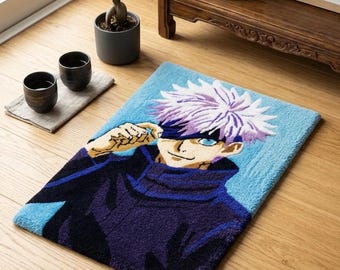 Anime Character Tufted Rug, Soft Bedroom Statement Decor, Gift for Fans