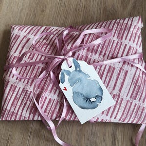 Hand Painted Watercolor Easter Gift Tags, Bunny Name Cards, Spring Table Setting