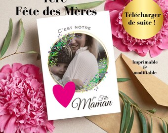 Printable 1st Mother's Day Card | Mom Baby Poem | A5 or A4 Digital Poster | Printable Birth Gift