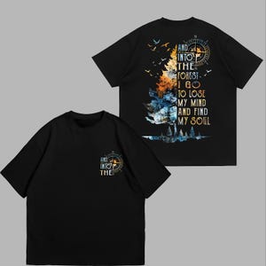 Unisex Forest Print T Shirt  Nature Inspired Design for Outdoor Lovers and Urban Explorers