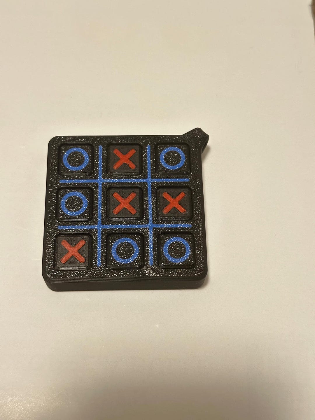 Toe Token Keychains Mini Tic-tac-toe Keychain – 3D Printed | Compact, Playable, and Eye ...
