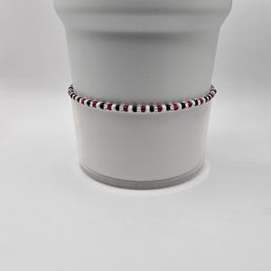 Boot Bracelet: Red, White, Black, Clear