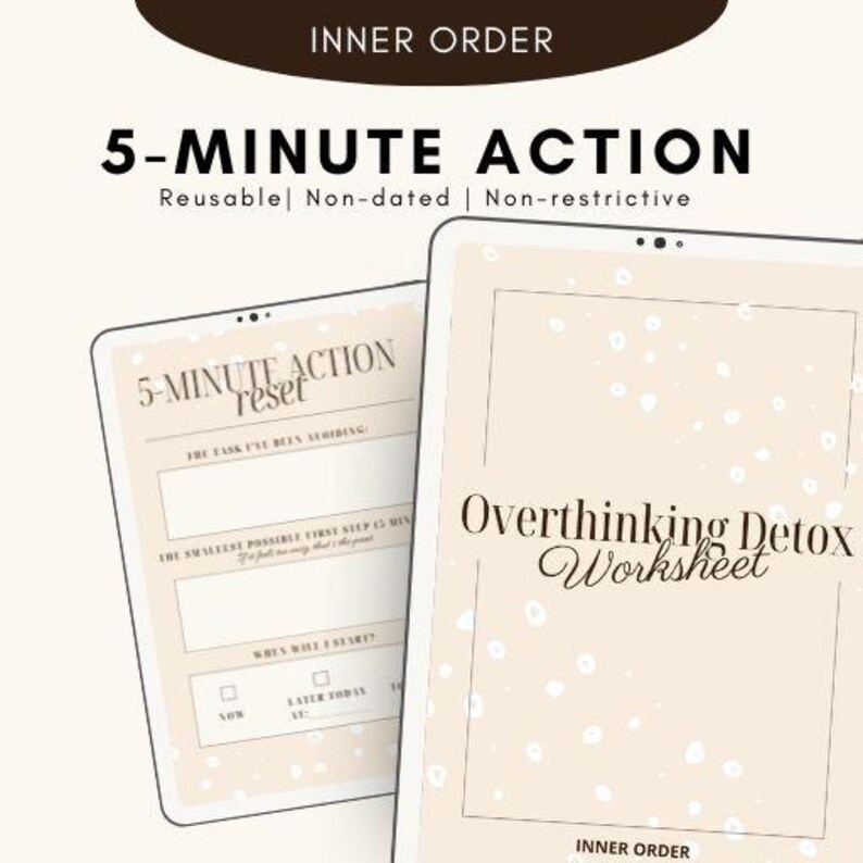 Overthinking Detox Worksheet – Mental Clarity & Focus - Etsy
